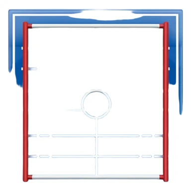 
American football goal field in blue (#00A3E0) and red (#F9423A)  sticker