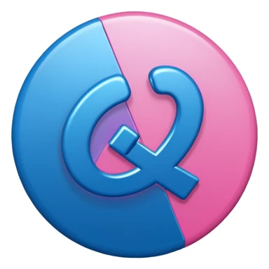 gender symbol, blue and pink,  sticker