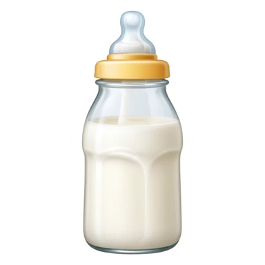 baby bottle with milk, biberon sticker