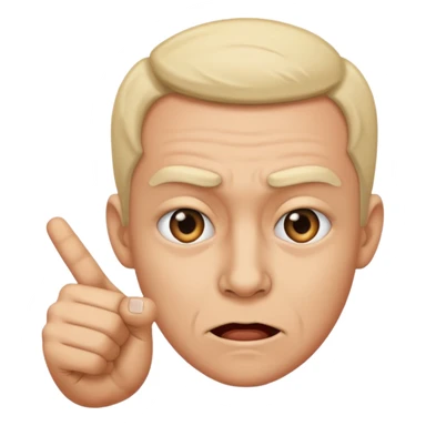 Contempt - feeling that someone or something is worthless while pointing' sticker