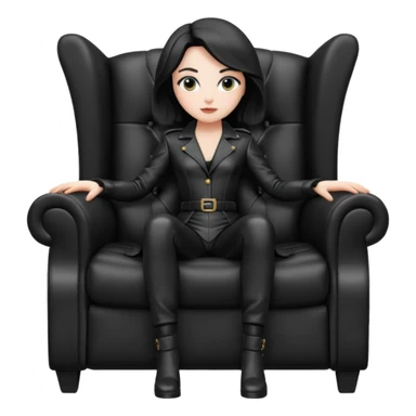 Matrix trinity black leather full body sit on a leather armchair sticker