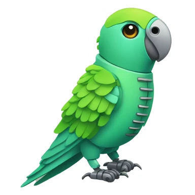 flat parakeet robot sticker