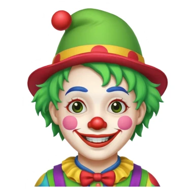 clown with green hair sticker