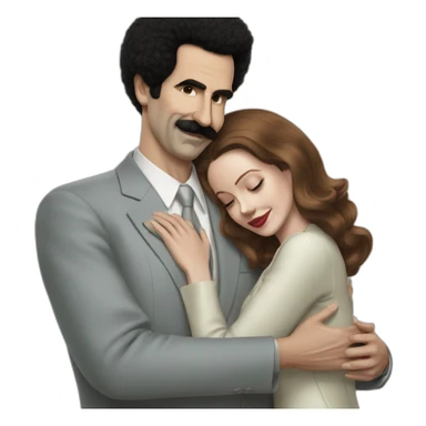 borat hugs lana del ray sticker