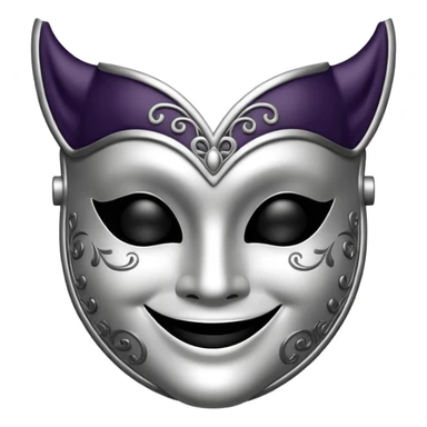Create this emoji : 🎭 but in White and black and gray sticker