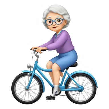 Grandma on bike sticker