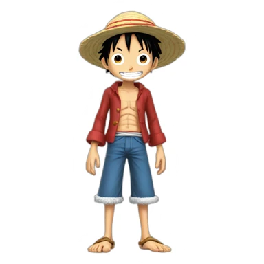 Luffy sur une fusée  sticker