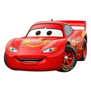 lightning mcqueen with number 95 and look like in film sticker