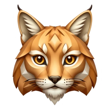 Lynx made of crystals that's light brown sticker
