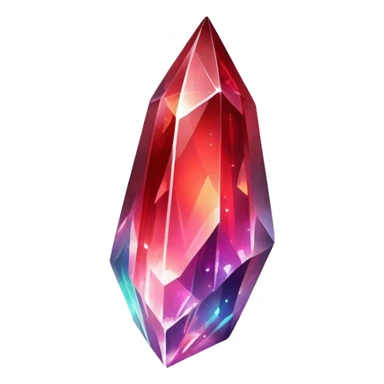 red iridescent nebula crystal shard sticker