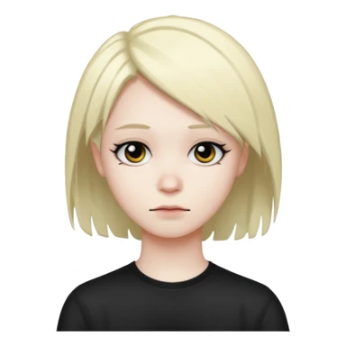 emo side swoop hair sticker