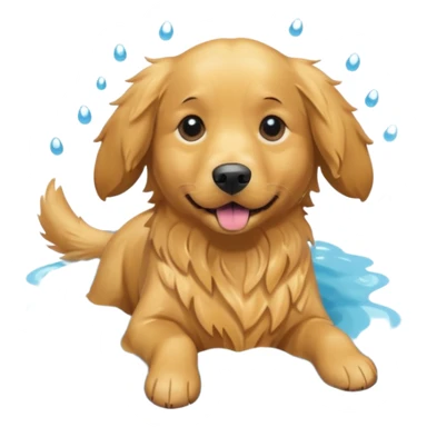 Dog wearing swimmies sticker