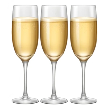 three tier tower of champagne coup glasses sticker