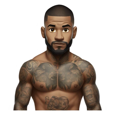 Mma fighter with tatoos sticker