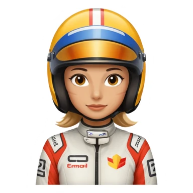 Formula racer woman sticker