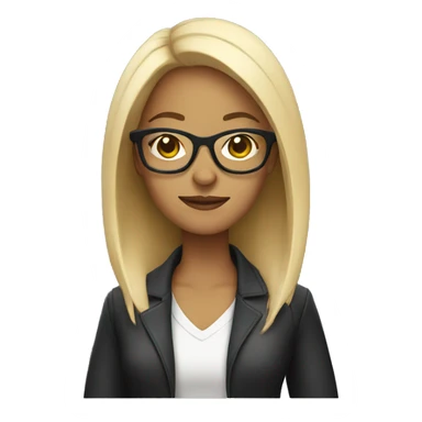 woman with glasses looking cool sticker