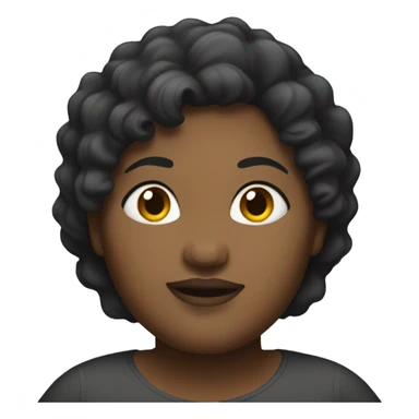 Fat black lady ￼with short hair  sticker