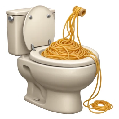 Spagetti and toilet sticker