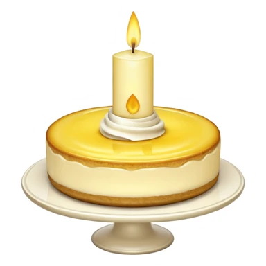 lemon cheesecake on candle sticker