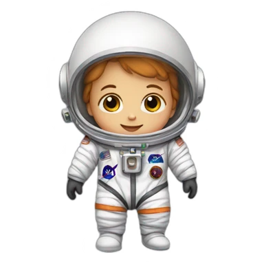 newborn in astronaut costume sticker