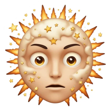 face with exploding mind and stars in eyes sticker
