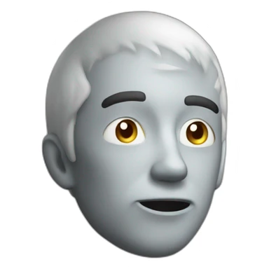 Persona asiendo el mewing sticker