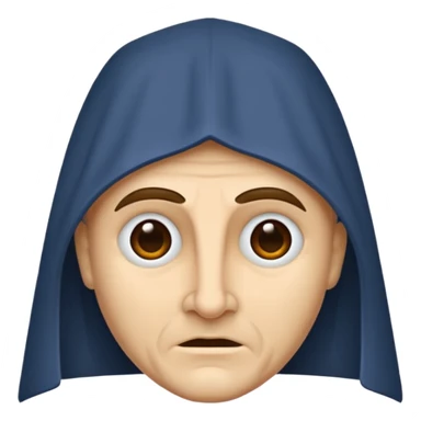 visage d'un pretre chauve catholique du moyen age sticker