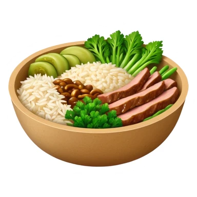 Retangular bowl made of kraft paper, 
The lunch box should be the most similar to this real one..
https://i.postimg.cc/FKcHz1tk/Screenshot-2025-11-11-alle-16-06-29.png

Can get more images of the bowl https://www.instagram.com/chefaporterbr/
Put inside food, like rice, green vegetables and meat. sticker