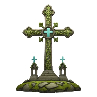 Dark Fantasy church cross sticker