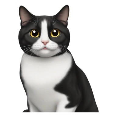 A tuxedo cat sitting next to a tabby cat  sticker