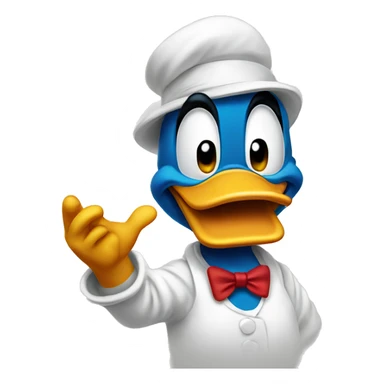 Donald Duck with thumbs down sticker