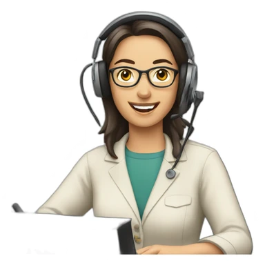 Radio locutor women sticker