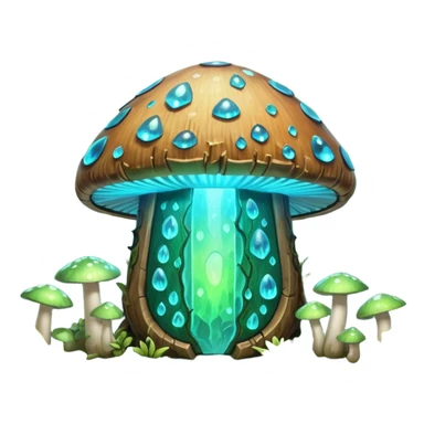magical mushroom shield object icon, shield crafted from mushroom bark, glowing spores, fantasy forest design, soft green-blue aura, 3D cartoon, mobile game icon style, centered, clean background, no text, no watermark
 
 sticker