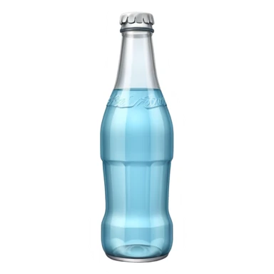A 3D Apple-style empty soda bottle emoji sticker