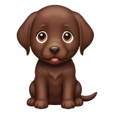 Chocolate lab puppy looking adorable sticker