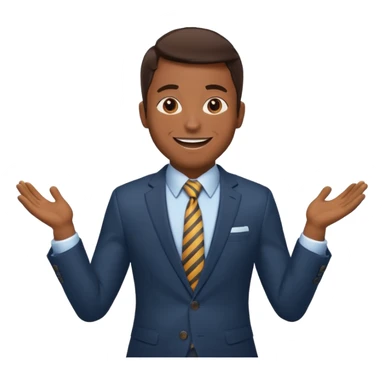 excited office boss sticker