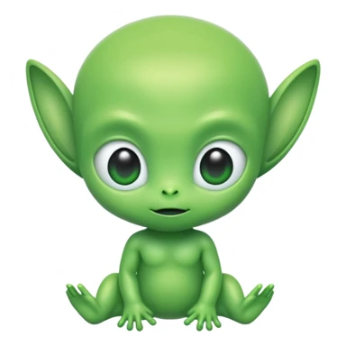 baby smiski alien sticker