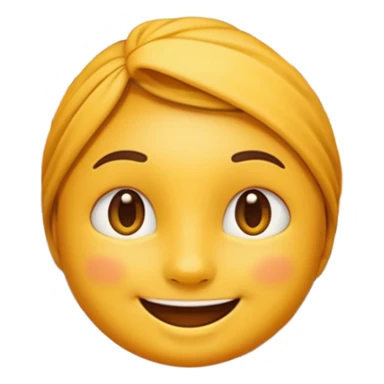 smiling face emoji in a cityscape with a canal sticker