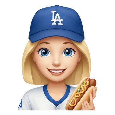 Blue eyed girl at dodgers game sticker