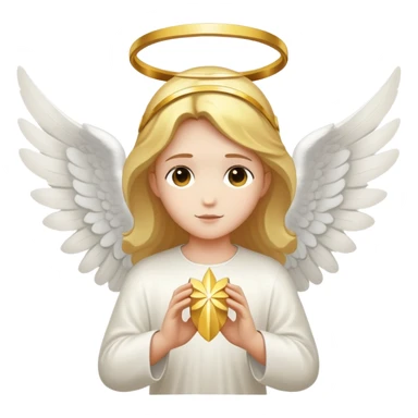 guardian angel with wings and halo from bible sticker