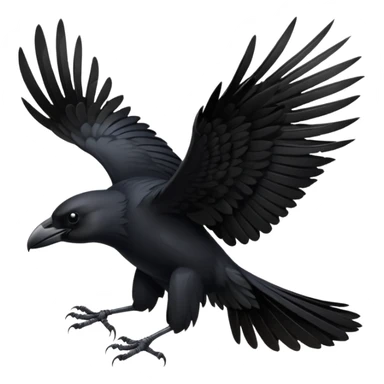 a crow starting to take off sticker