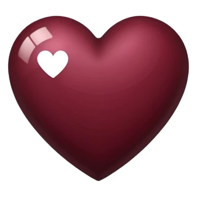 Corazón de color vinotinto oscuro sticker