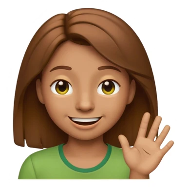 winking emoji character of MatPat, playful smile, brown hair, green shirt sticker