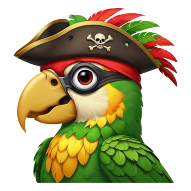pirate parrot sticker