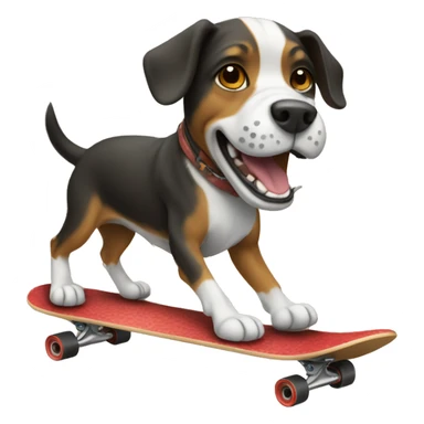 Dog skateboarding  sticker