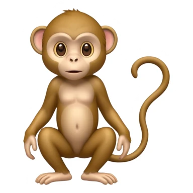 High resolution of   realistic full body monkey without distorted , no extra hybrid sticker