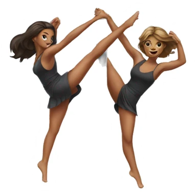 Difficult pole move female duo sticker