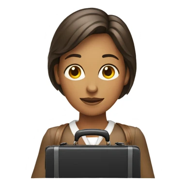 woman holding briefcase sticker