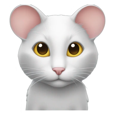 Une souris sur un chat sticker