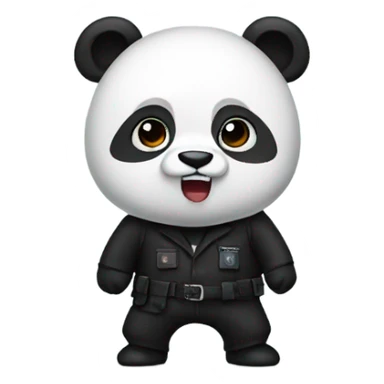 criminal panda   sticker